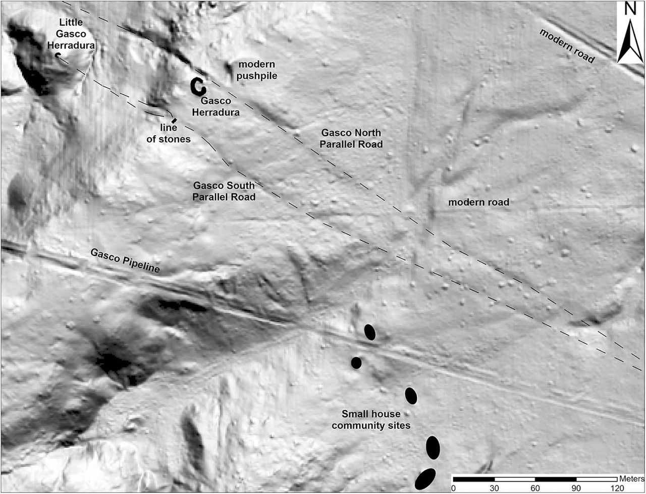 A lidar map of the road's path