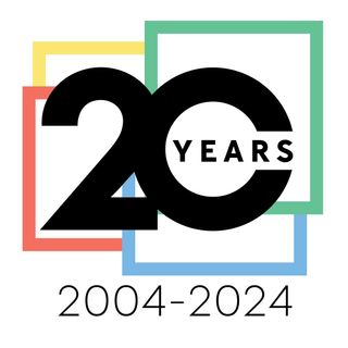 The 20th anniversary logo for Scalable Display Technologies.