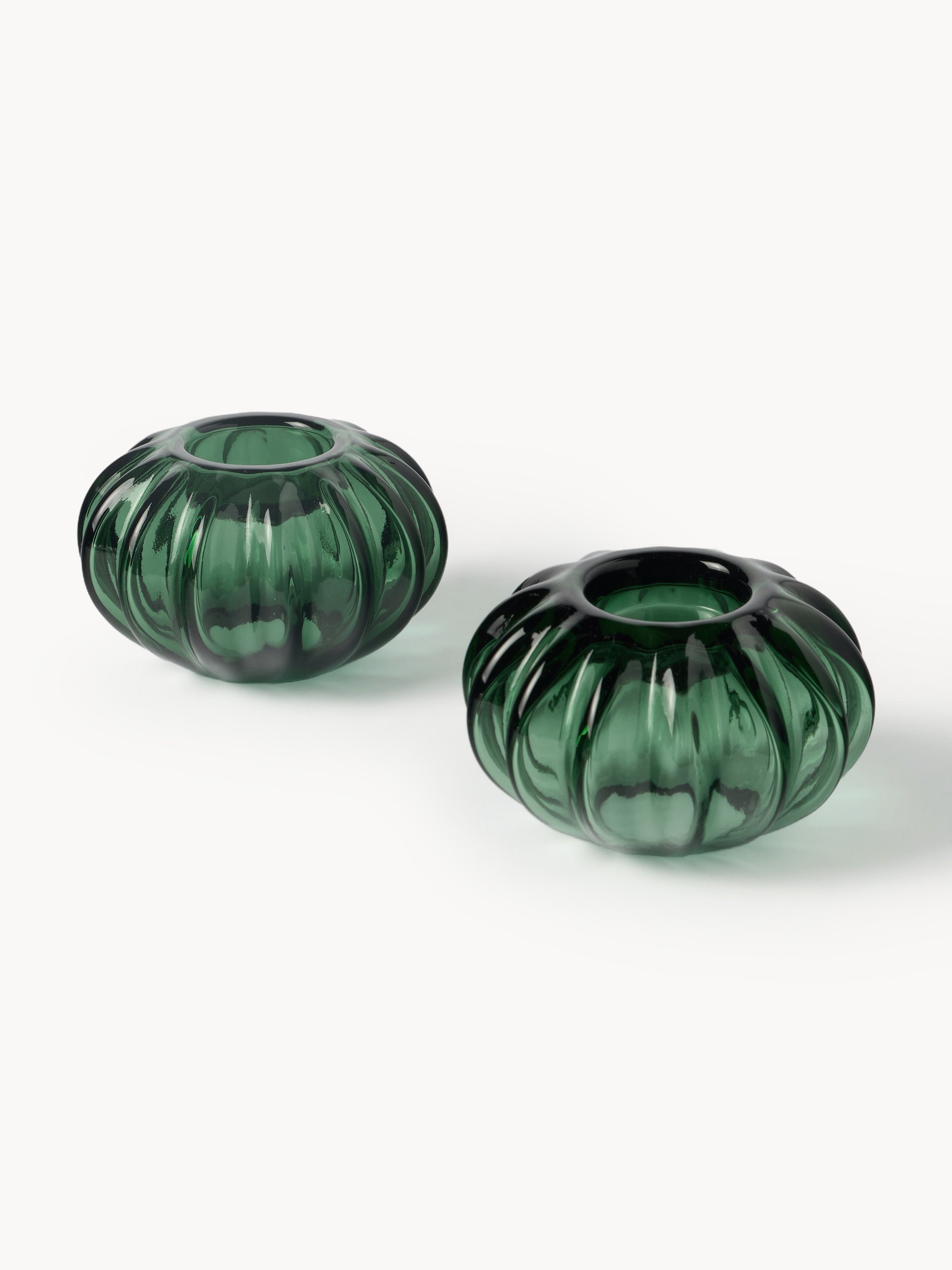 Westwing I Victoria Beckham, Mouth-Blown Tealight Holders Primrose, Set of 2