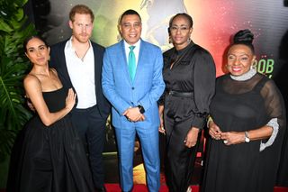 Prince Harry and Meghan Markle at the "Bob Marley: One Love" premiere in Jamaica
