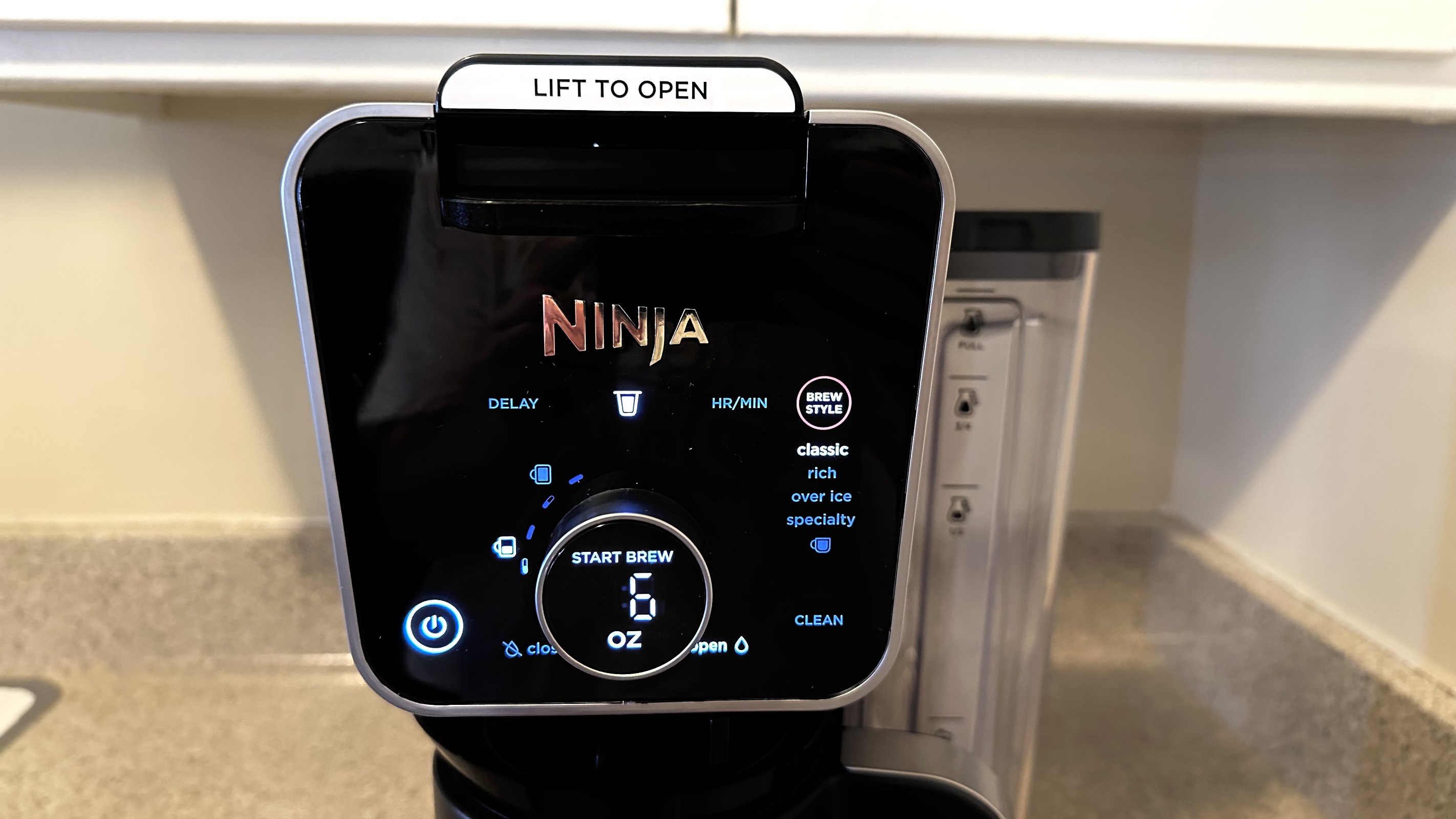 ninja dualbrew K-cup control panel