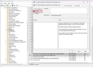 Group Policy disable thumbnails