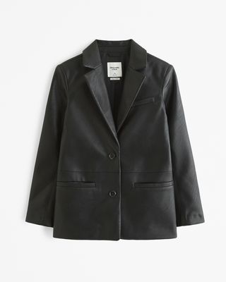 Vegan Leather Blazer