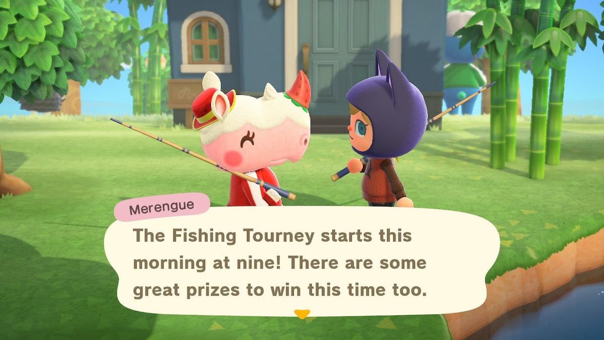 Animal Crossing villagers wear the cutest outfits during the Fishing