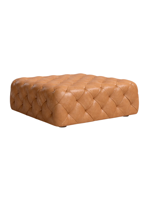 Turin Italian Leather Ottoman