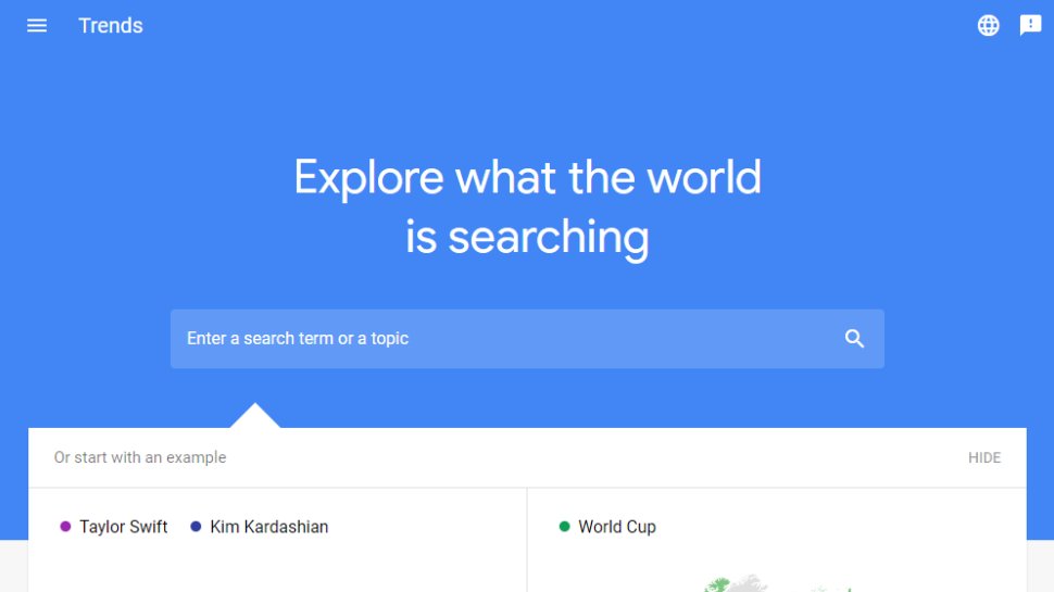 Website screenshot for Google Trends