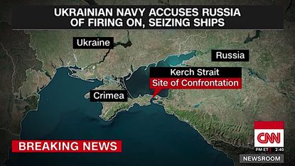Russia fires on Ukrainian ships