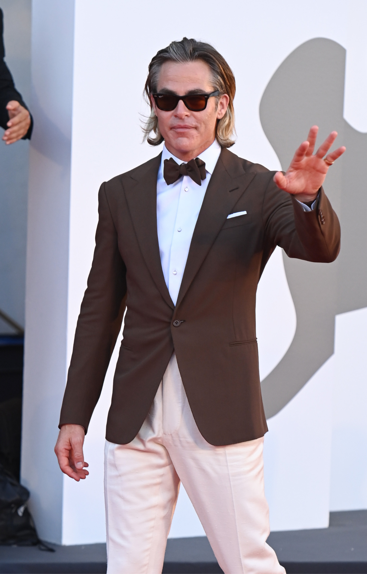 Chris Pine attends Don't Worry Darling red carpet at the 79th Venice International Film Festival