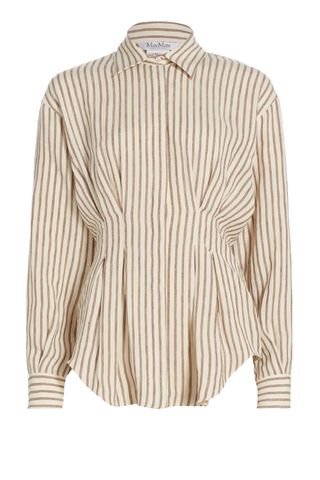 Max Mara Eritrea Striped Linen Shirt