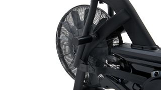 closeup view of the JTX Mission Air Bike's fan