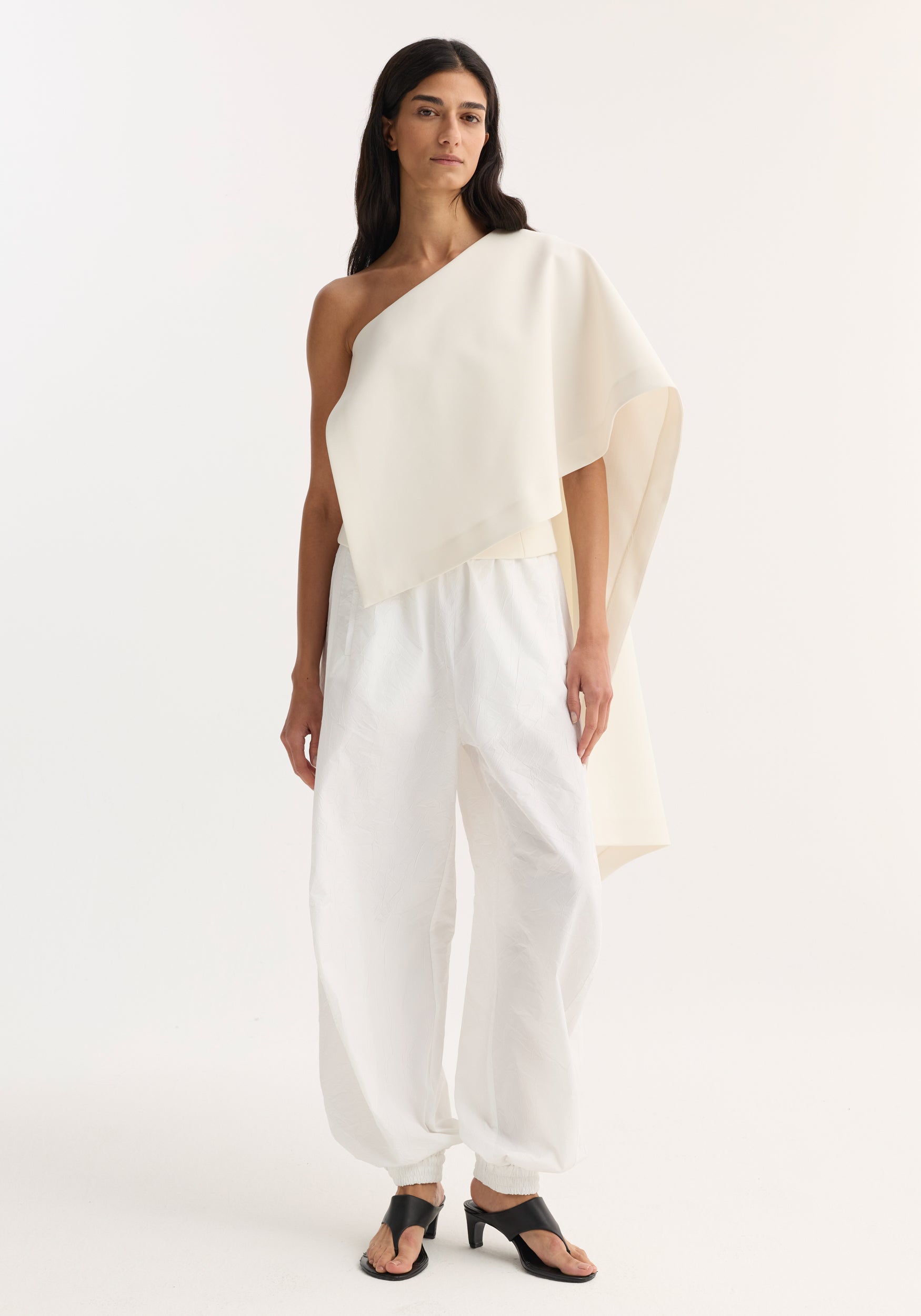 Draped Cape Top | Cream