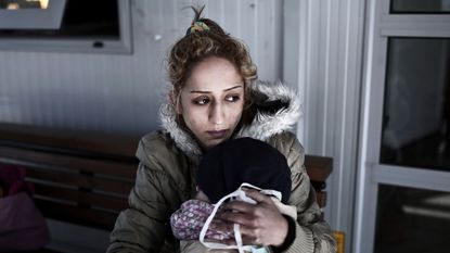 A migrant woman in Greece