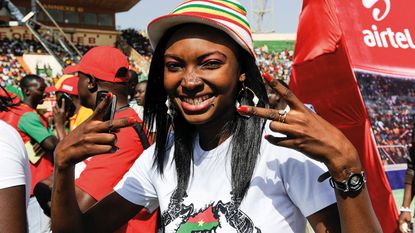 Football fans in Burkina Faso