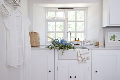 Marloe interiors cotswolds country house all white laundry room