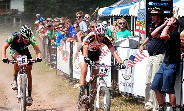 Geoff Kabush (Team Maxxis - Rocky Mountain) outsprints Sam Schultz (Subaru / Gary Fisher) for the win.
