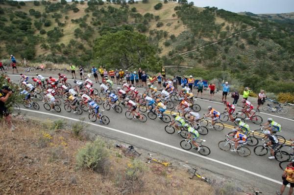 Lots of fans rode the climb before the peloton arrived.