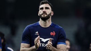 France's flanker Charles Ollivon claps supporters prior to the Six Nations France vs England live stream