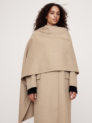 Oversized Double-Faced Cape Coat