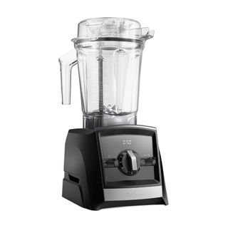 Black Vitamix blender with glass jug 