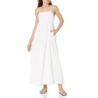 The Drop Women's Shyla Cotton Eyelet Maxi Dress, White, M