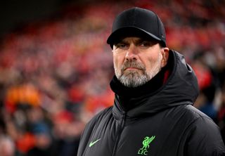 Liverpool manager Jurgen Klopp before the Carabao Cup Semi Final First Leg match between Liverpool and Fulham at Anfield on January 10, 2024 in Liverpool, England.