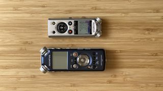 Compared to the Olympus LS-5 linear PCM recorder, the Olympus LS-P1 is positively dinky