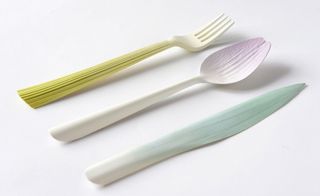 In a twist on conventional plastic dinnerware