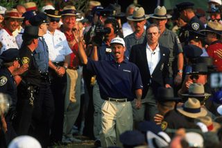 Corey Pavin celebrates winning the 1995 US Open