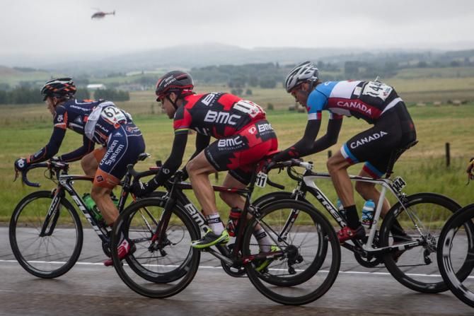Ryan Roth (Champion System) takes a turn on the front of the break.