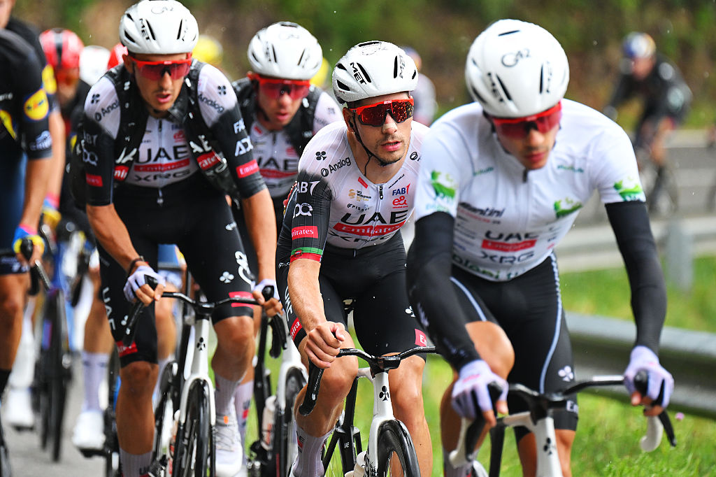 PAL, ANDORRA - AUGUST 28: Joao Almeida of Portugal and UAE Team Emirates - XRG competes during the La Vuelta - 80th Tour of Spain 2025, Stage 6 a 170.3km stage from Olot to Pal - Andorra 1900m / #UCIWT / on August 28, 2025 in Pal, Andorra. (Photo by Tim de Waele/Getty Images)