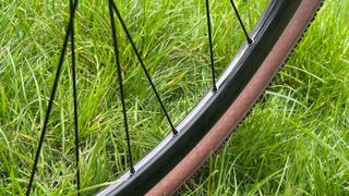 The Drove wheels rim detail pictured against grass