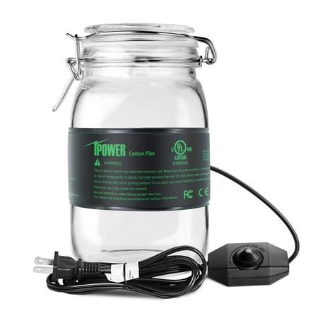 Ipower 1 Pack 3&quot; X 20&quot; Seeding Heat Mat With Thermostat Temperature Adjustable Knob, Durable Warm Hydroponic Plant Germination Starting Pad, Black