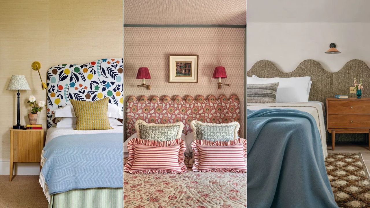 Three colorful guest bedrooms