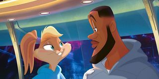 Lola Bunny on the left, LeBron on the right