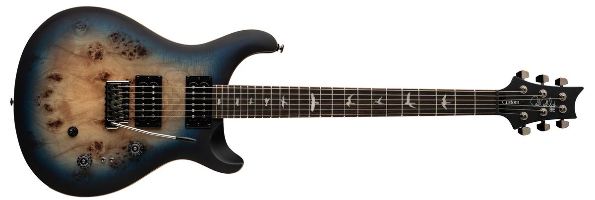 PRS SE Custom 24-08 Poplar Burl Limited Edition in Lake Blue Midnight Burst