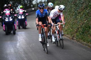SAN DANIELE DEL FRIULI ITALY OCTOBER 20 Ben Oconnor of Australia and NTT Pro Cycling Team Ben Swift of The United Kingdom and Team INEOS Grenadiers Breakaway during the 103rd Giro dItalia 2020 Stage 16 a 229km stage from Udine to San Daniele Del Friuli 249m girodiitalia Giro on October 20 2020 in San Daniele Del Friuli Italy Photo by Tim de WaeleGetty Images