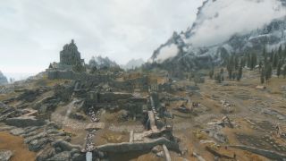 Best Skyrim mods — a bird's-eye view of Whitehelm, made possible with the Better Free Camera mod