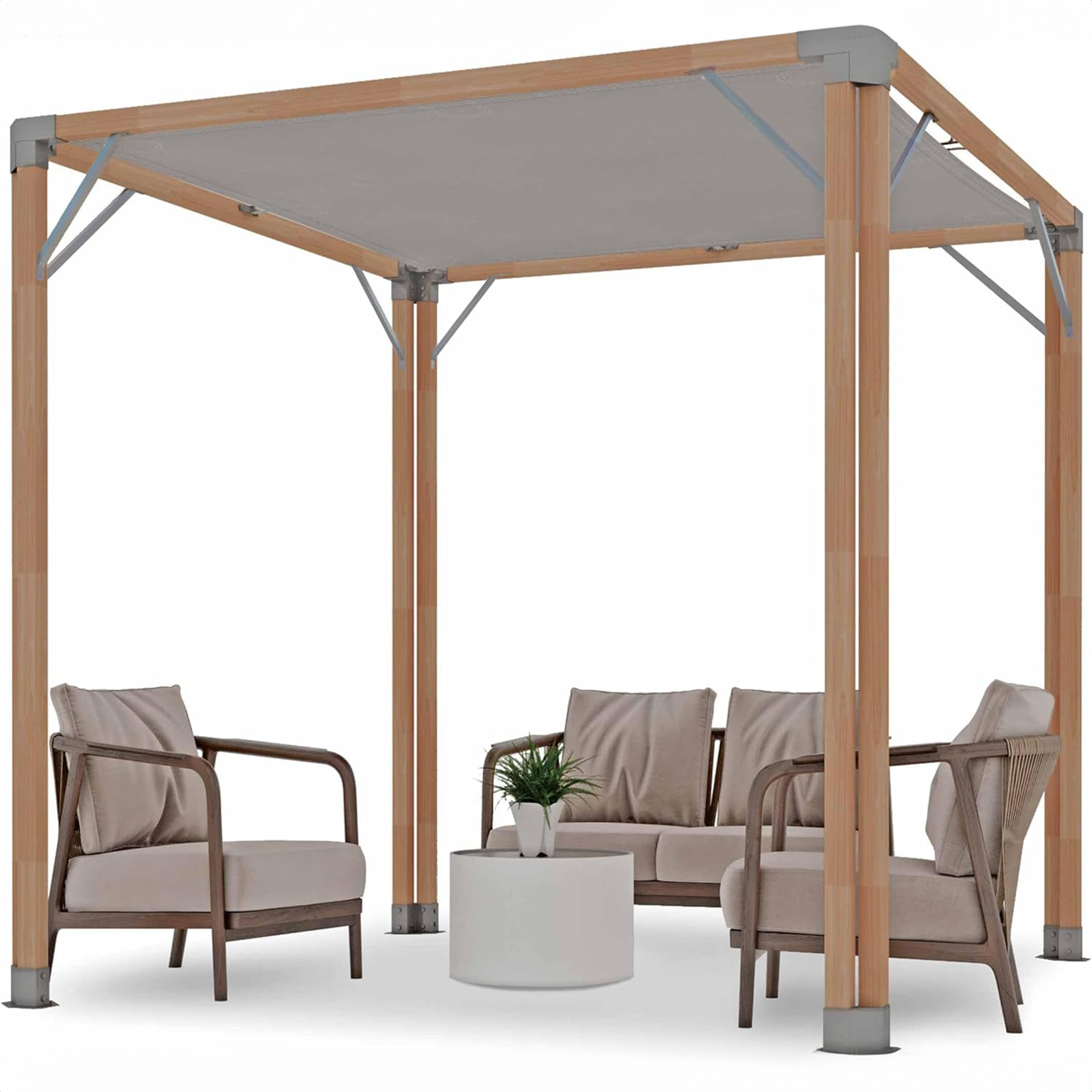 Bali 8 x 8&amp;rsquo; Cedar Pergola