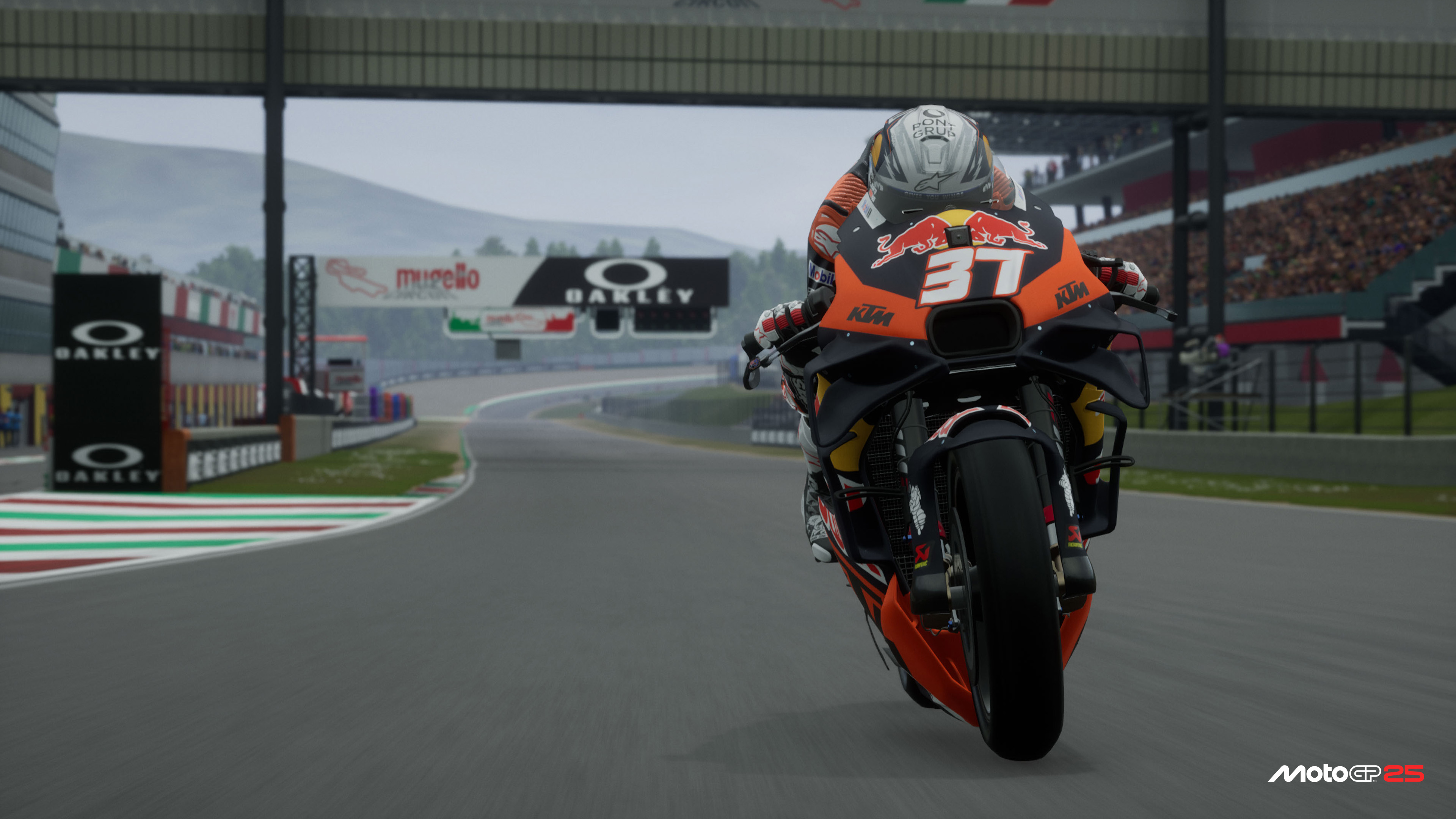 A promotional shot of a race in MotoGP 25.
