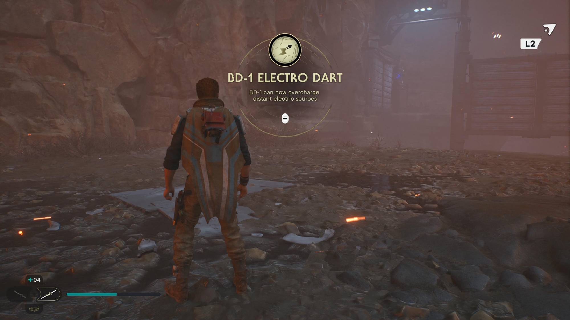 Captura de pantalla de Star Wars Jedi Survivor que muestra cómo desbloquear la habilidad BD-1 Electro Dart