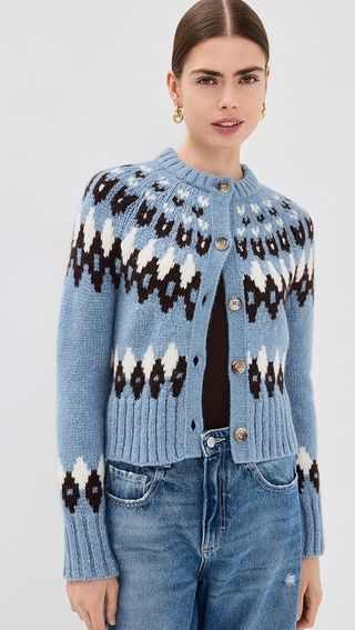 Veronica Beard Christina Fair Isle Cardigan