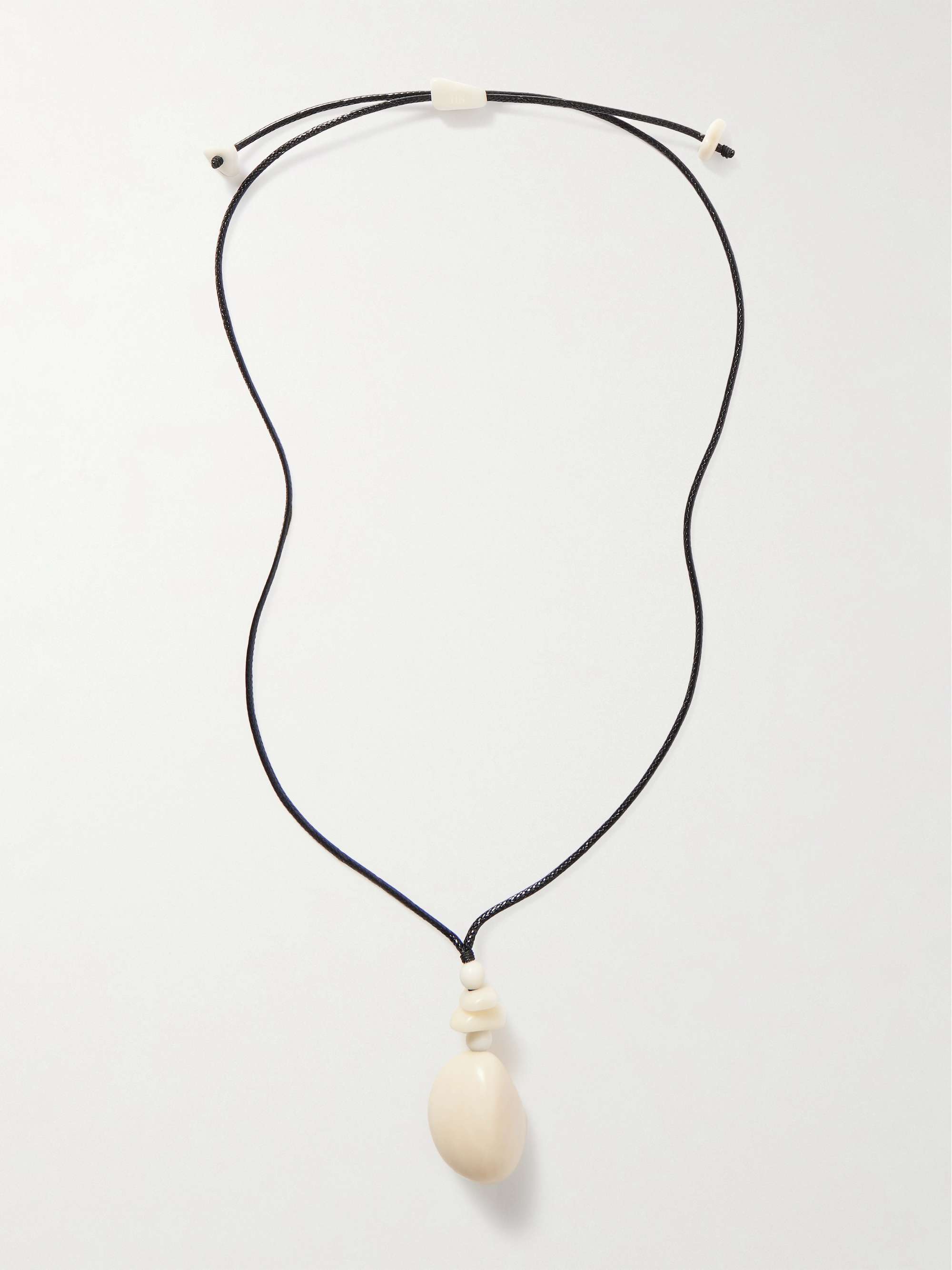 The Pendant Tagua and Leather Necklace