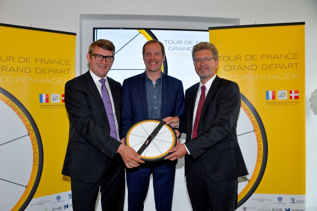 Mayor of Copenhagen Frank Jensen, Troels Lund Poulsen, Minister of Trade and growth hope it's just a matter of time before Copenhagen host the Tour de France grand depart