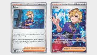 Briar card and alt design against a plain background