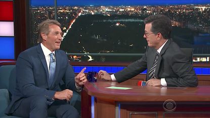 Sen. Jeff Flake and Stephen Colbert talk health care