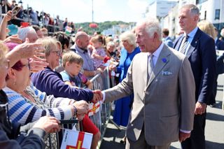 King Charles on a visit to the Channel Islands in July 2024