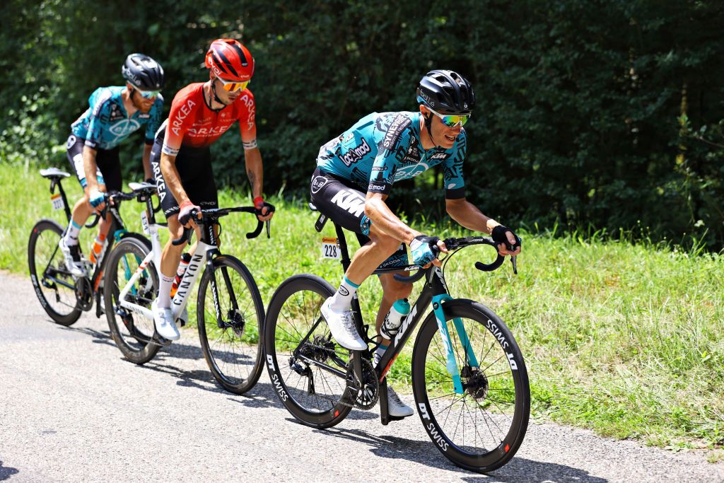 QUILLAN FRANCE JULY 10 Pierre Rolland of France and Team BB Hotels pb KTM in the Breakaway during the 108th Tour de France 2021 Stage 14 a 1837km stage from Carcassonne to Quillan LeTour TDF2021 on July 10 2021 in Quillan France Photo by Tim de WaeleGetty Images