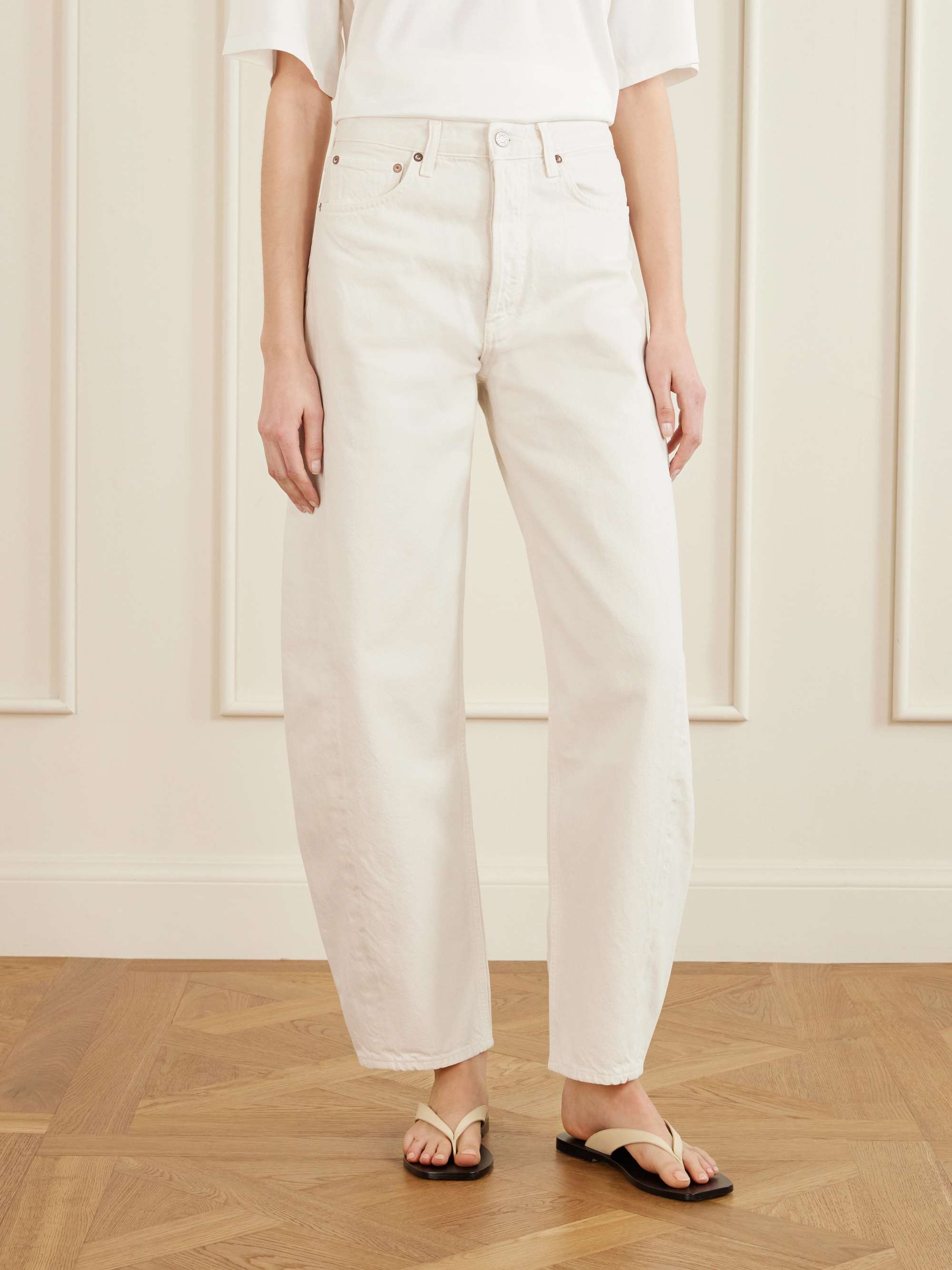 Luna Pieced High-Waist Tapered Jeans