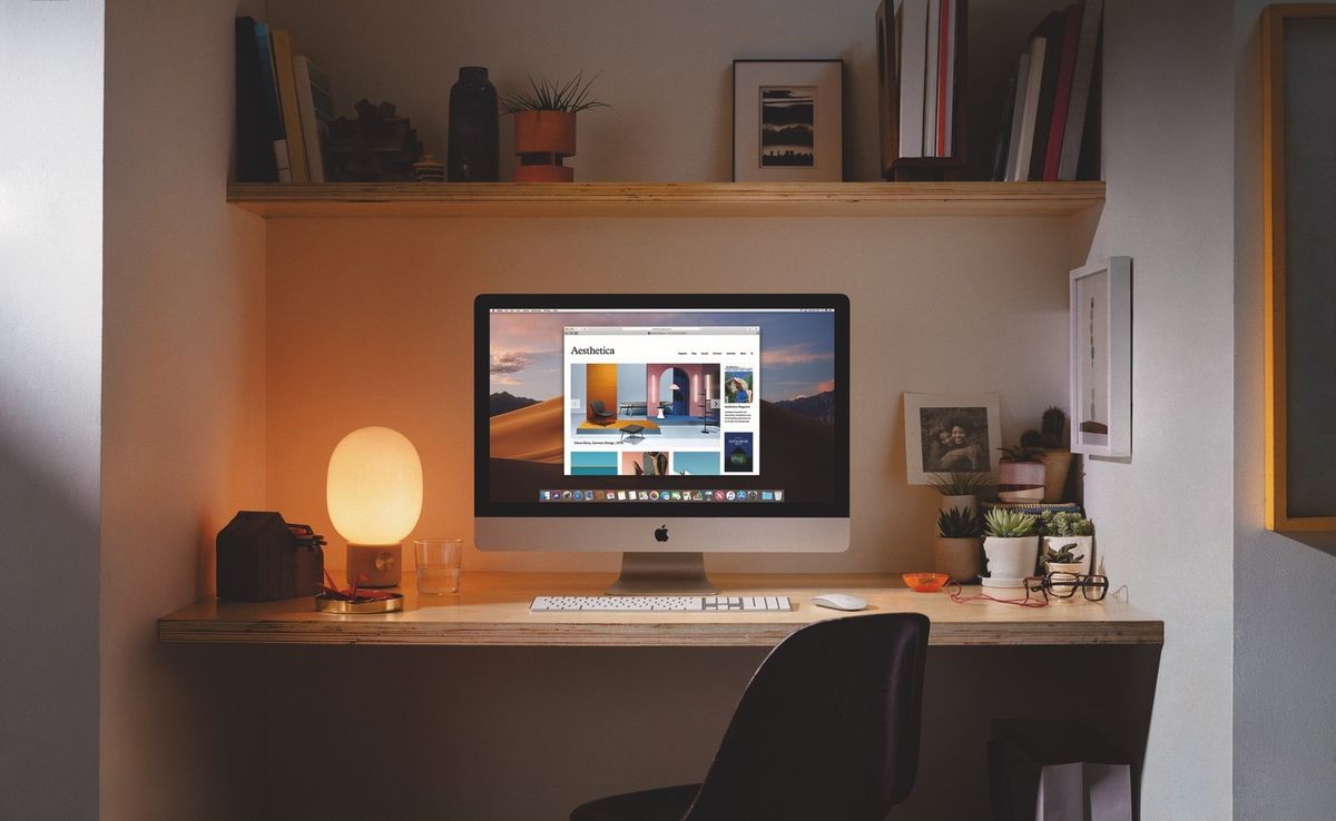 imac in home office