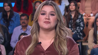 Kelly Clarkson talks on The Kelly Clarkson Show.